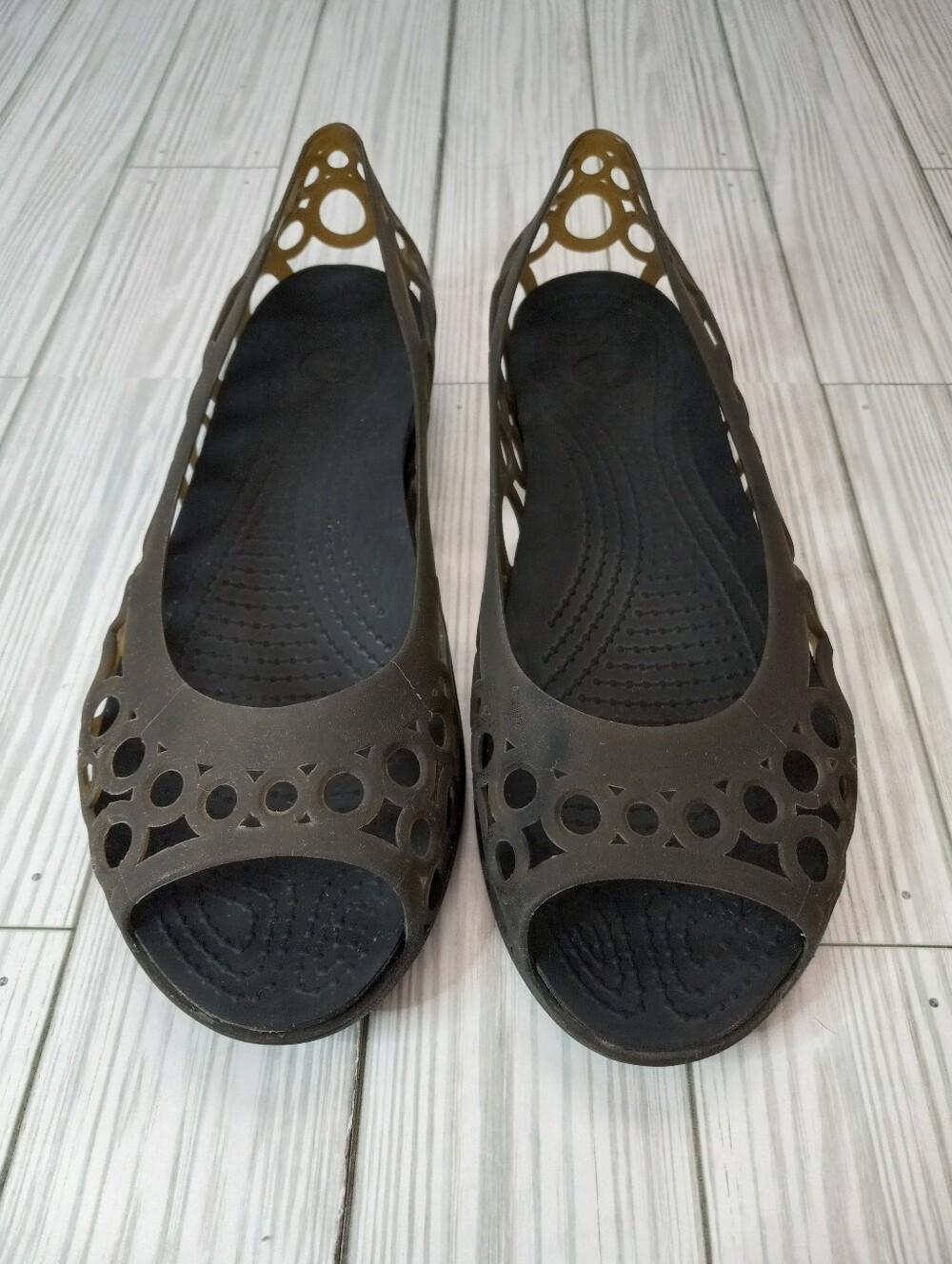 Crocs Adrina Open Toe Jelly Flats Sandals